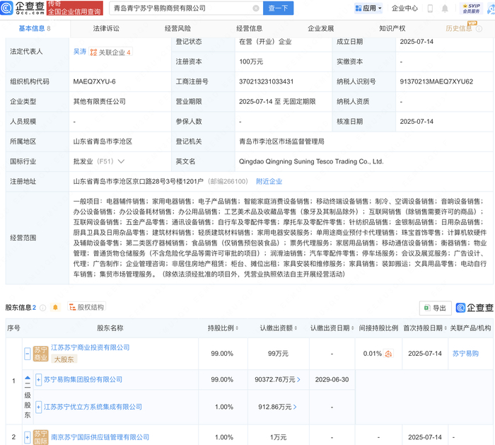 ST易購在青島投資成立商貿新公司，拓寬電器輔件銷售布局